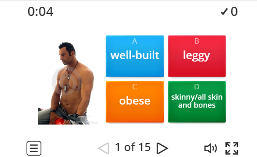 Image of 
<span>C1/C2: Describing a Person's Build (quiz)</span>
