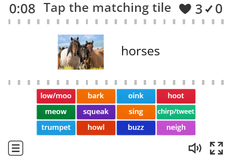 Image of 
<span>A1.2: Animal Sounds (find the match)</span>
