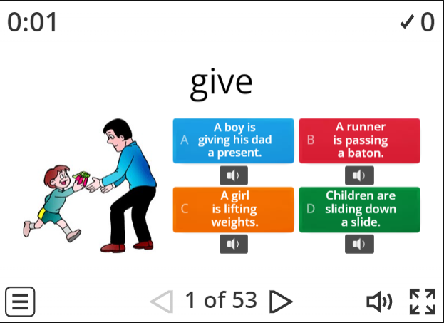 Image of 
<span>A2.1: 53 Action verbs - What are they doing (quiz)</span>
