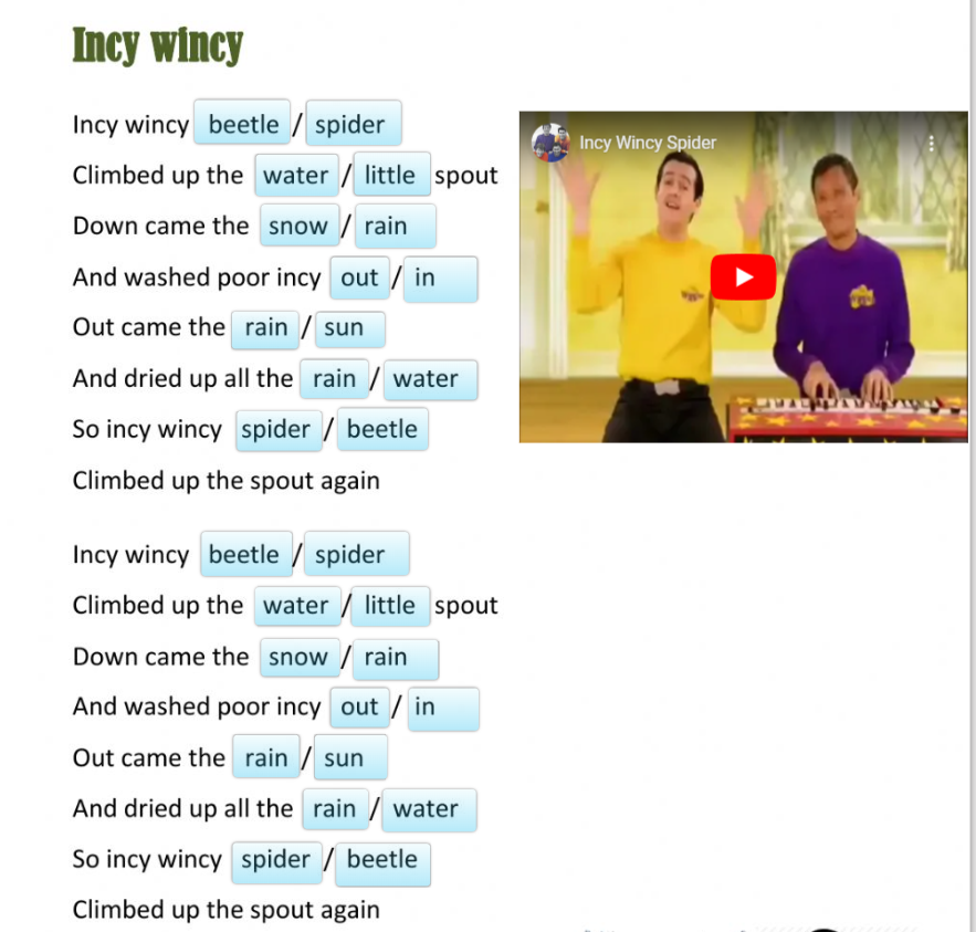 Image of 
<span>A1.2: Incy Wincy Spider (interactive worksheet)</span>
