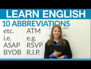 Embedded thumbnail for Learn English: 10 abbreviations you should know