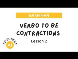 Embedded thumbnail for Lesson 2 | Verb &#039;To Be&#039; Contractions