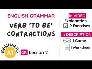 Embedded thumbnail for Lesson 2 | Verb &#039;To Be&#039; Contractions