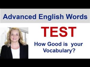 Embedded thumbnail for TEST - Advanced English Words, 1 (from start to 5:12)