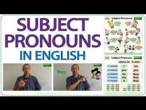 Embedded thumbnail for Subject Pronouns in English