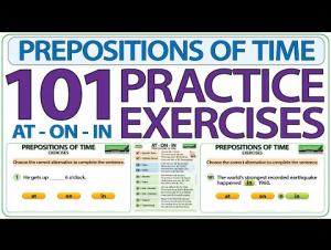 Embedded thumbnail for Prepositions of Time AT, ON, IN Exercises