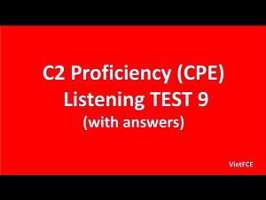 Embedded thumbnail for C2 Proficiency (CPE) Listening Test 9 with answers