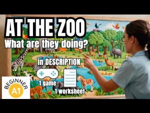 Embedded thumbnail for At the Zoo - verbs