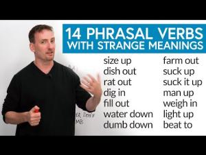 Embedded thumbnail for 14 PHRASAL VERBS with meanings you can’t guess!